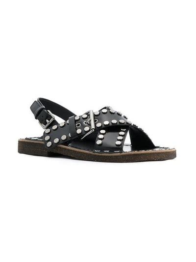 prada black rope sandals|prada studded pony skin sandals.